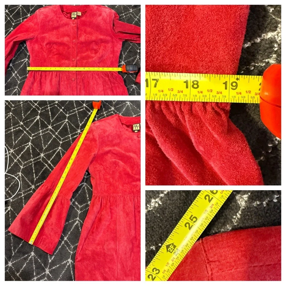 Suede! DGH Diane Goes Hollywood Coat/Dress Red Suede